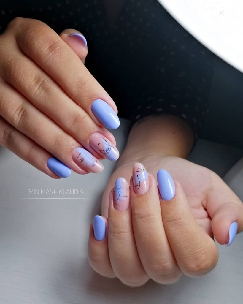Lavender Almond Nails design ideas