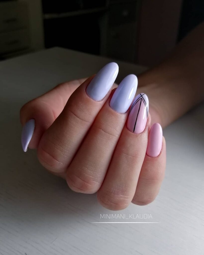 Lavender Almond Nails