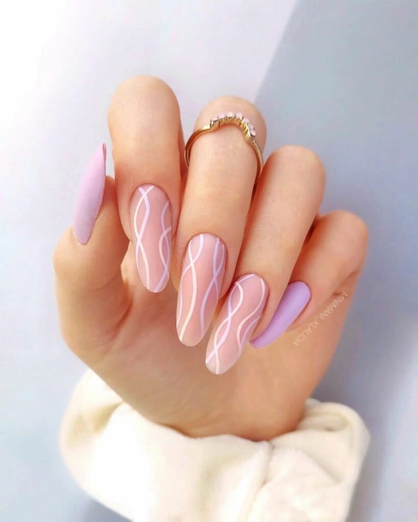 Lavender Almond Nails