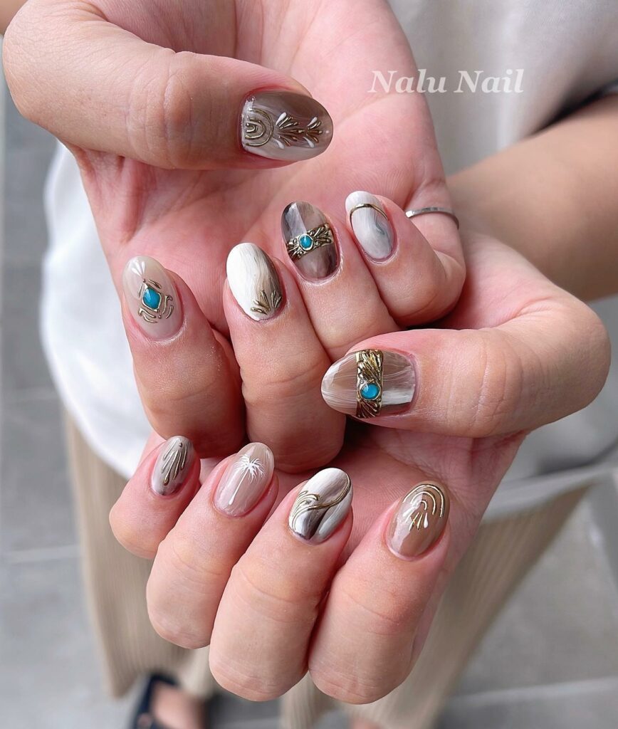 Boho Nail Designs and boho nail art ideas