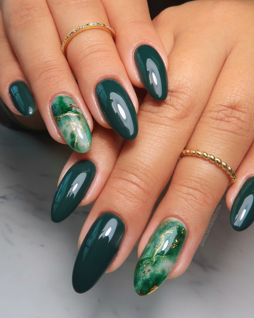 Emerald Green Nail Designs