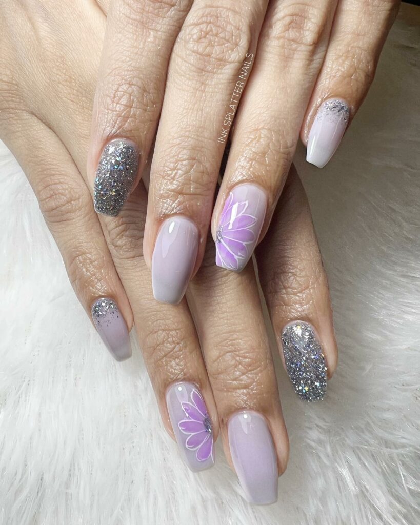 lavender nails ideas and nail designs in lavender nail polish color