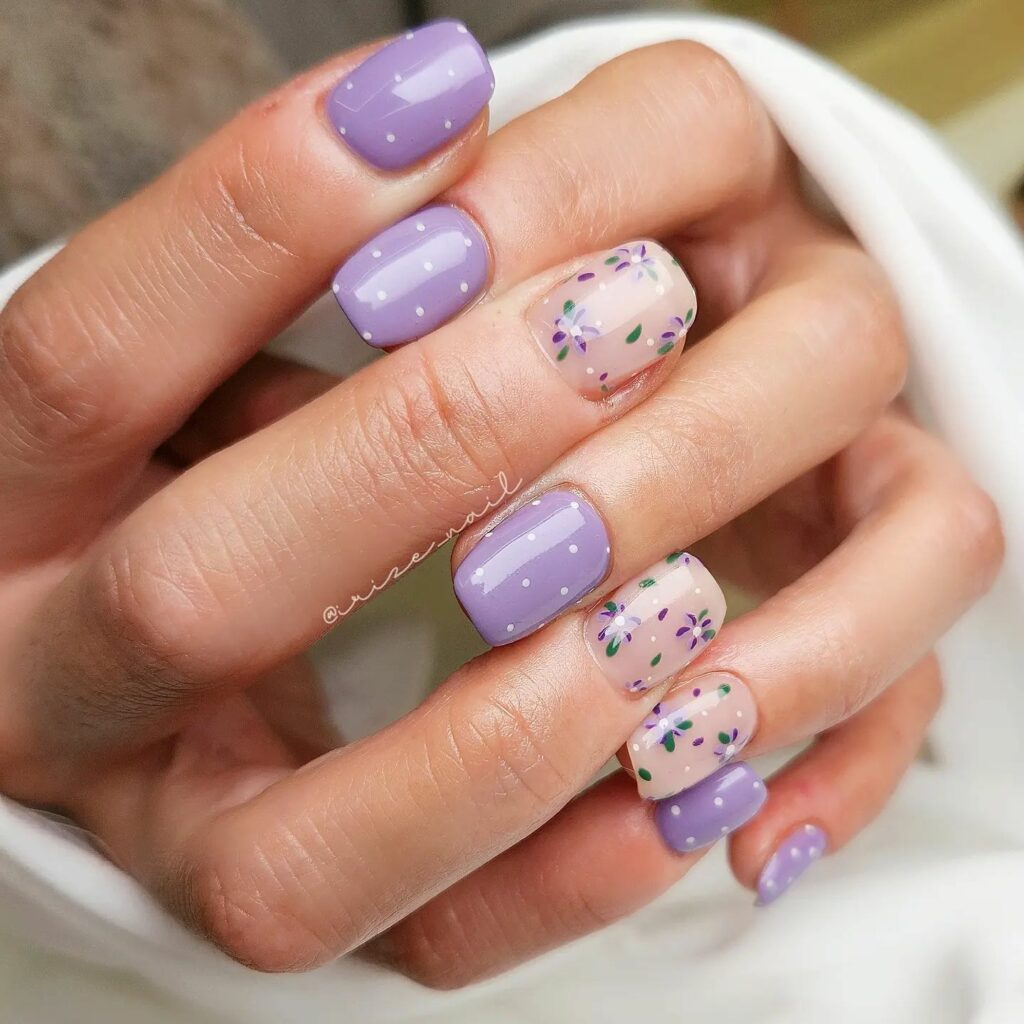 23+ Dreamy Light Lavender Nails Trending in 2023 - Nail Designs Daily
