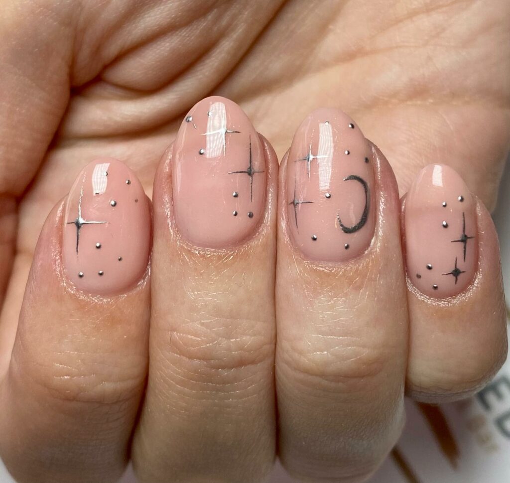 Moon and Star Nail Designs