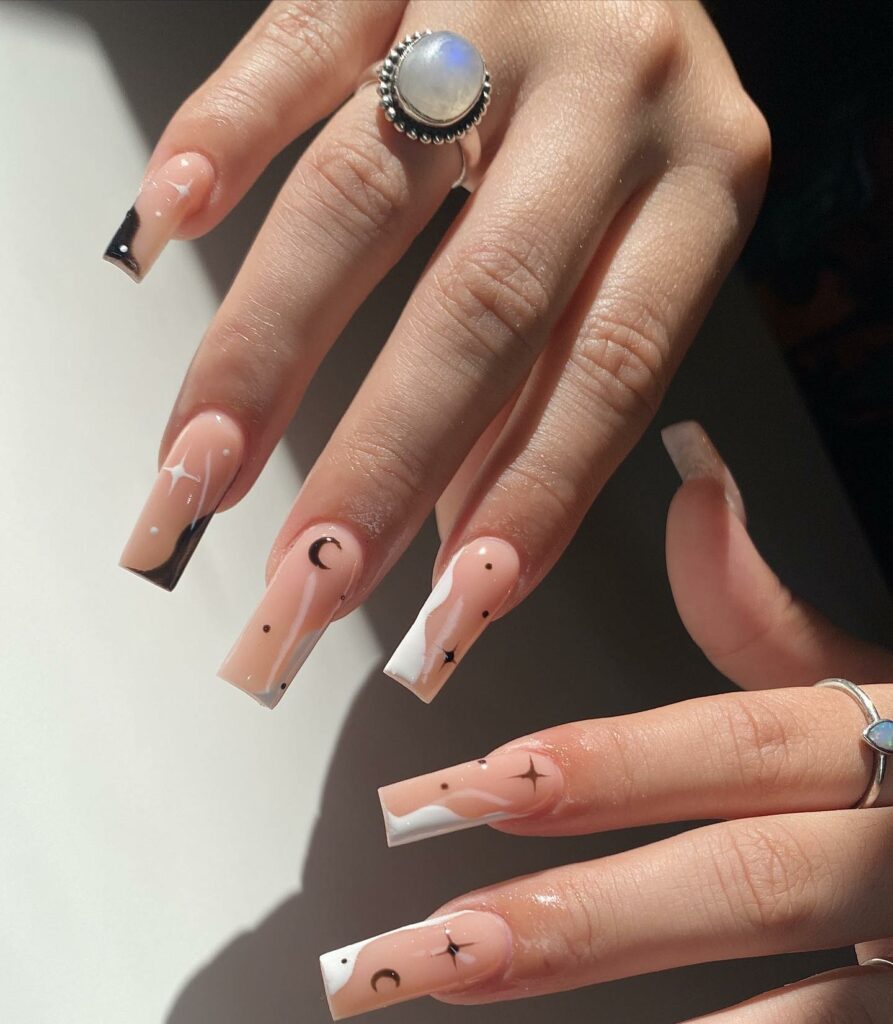 Moon and Star Nail Designs