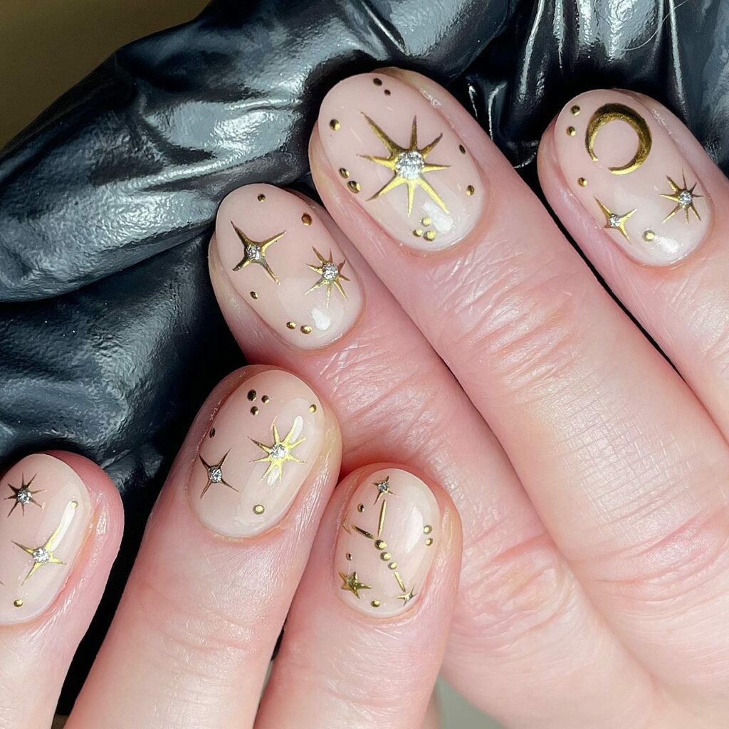 Moon and Star Nail Designs