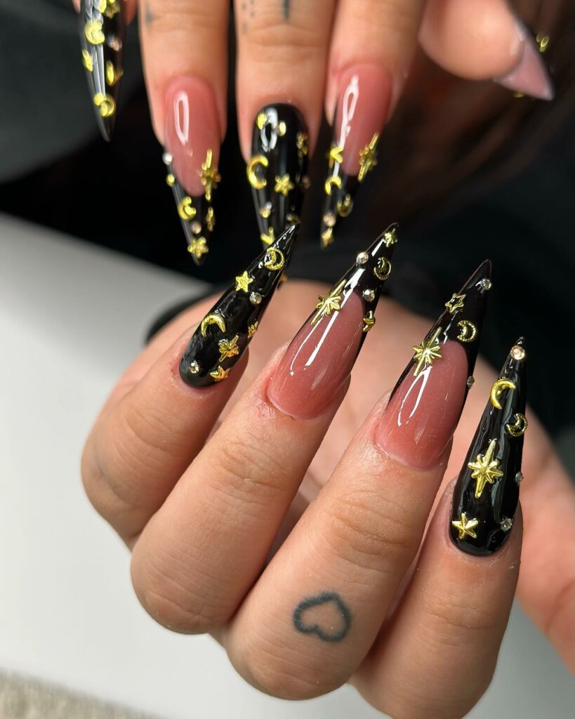 Moon and Star Nail Designs