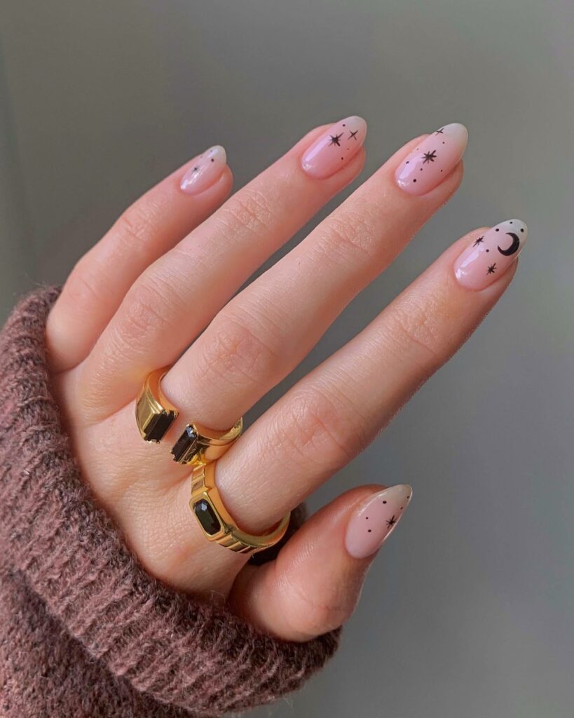 Moon and Star Nail Designs