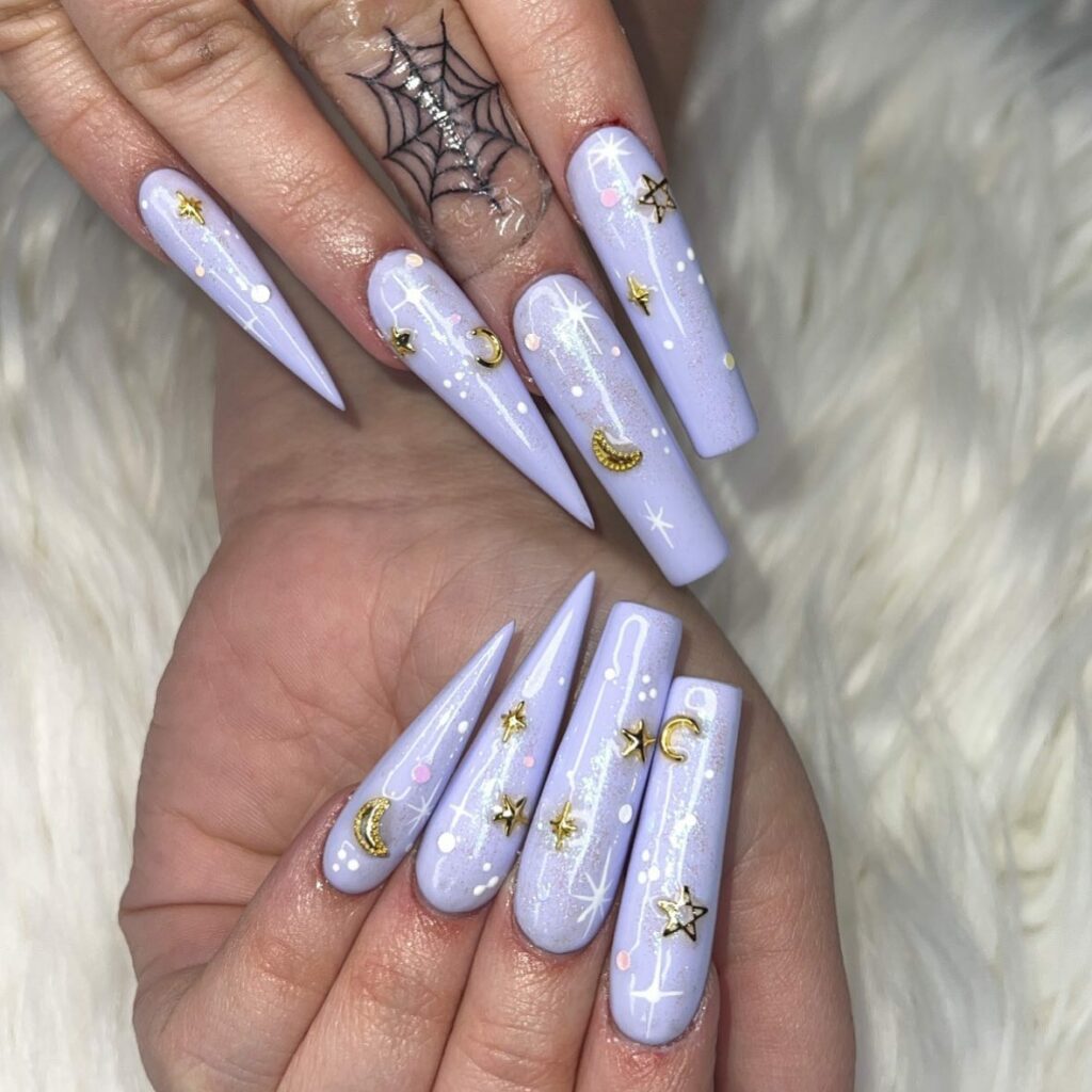 Moon and Star Nail Designs