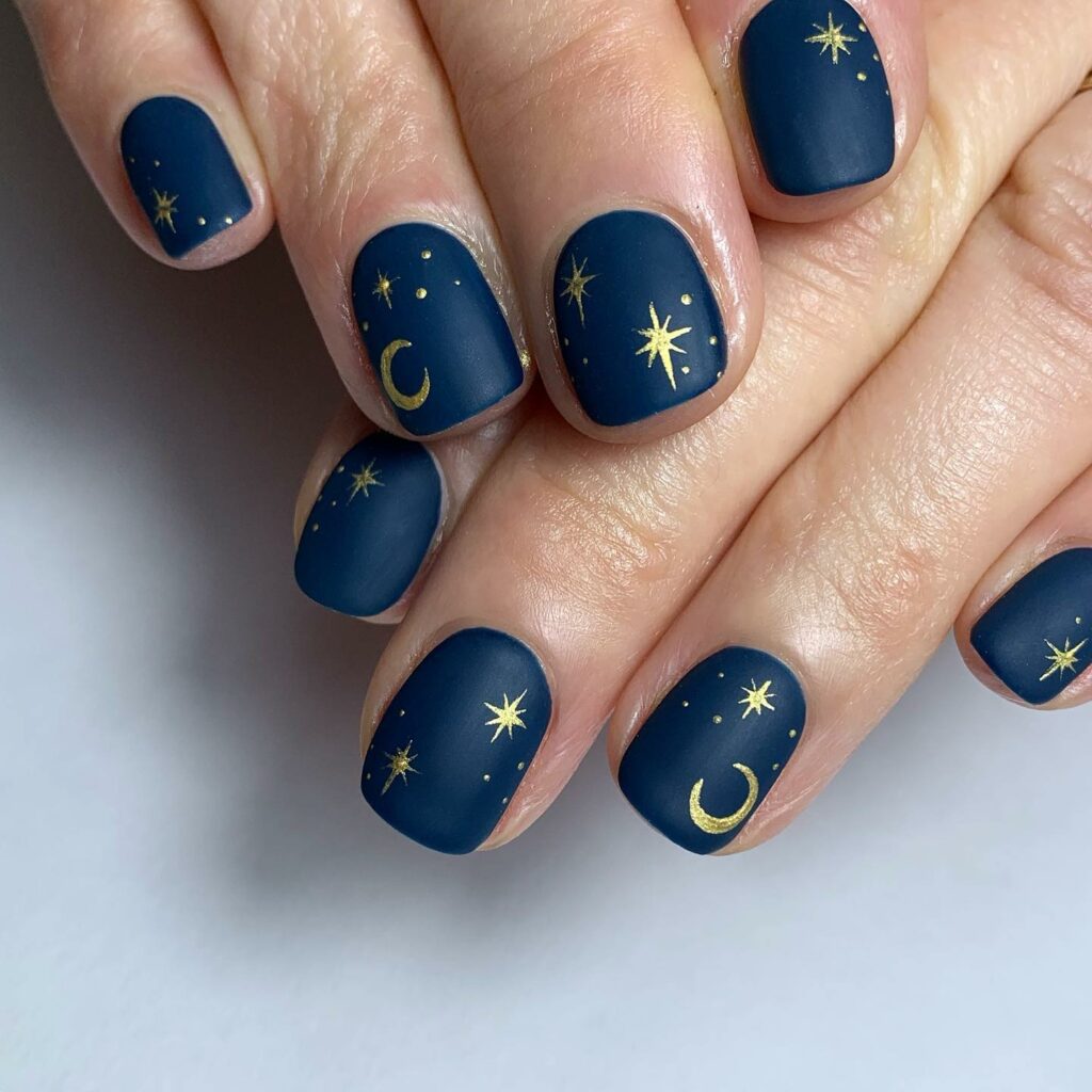 Moon and Star Nail Designs