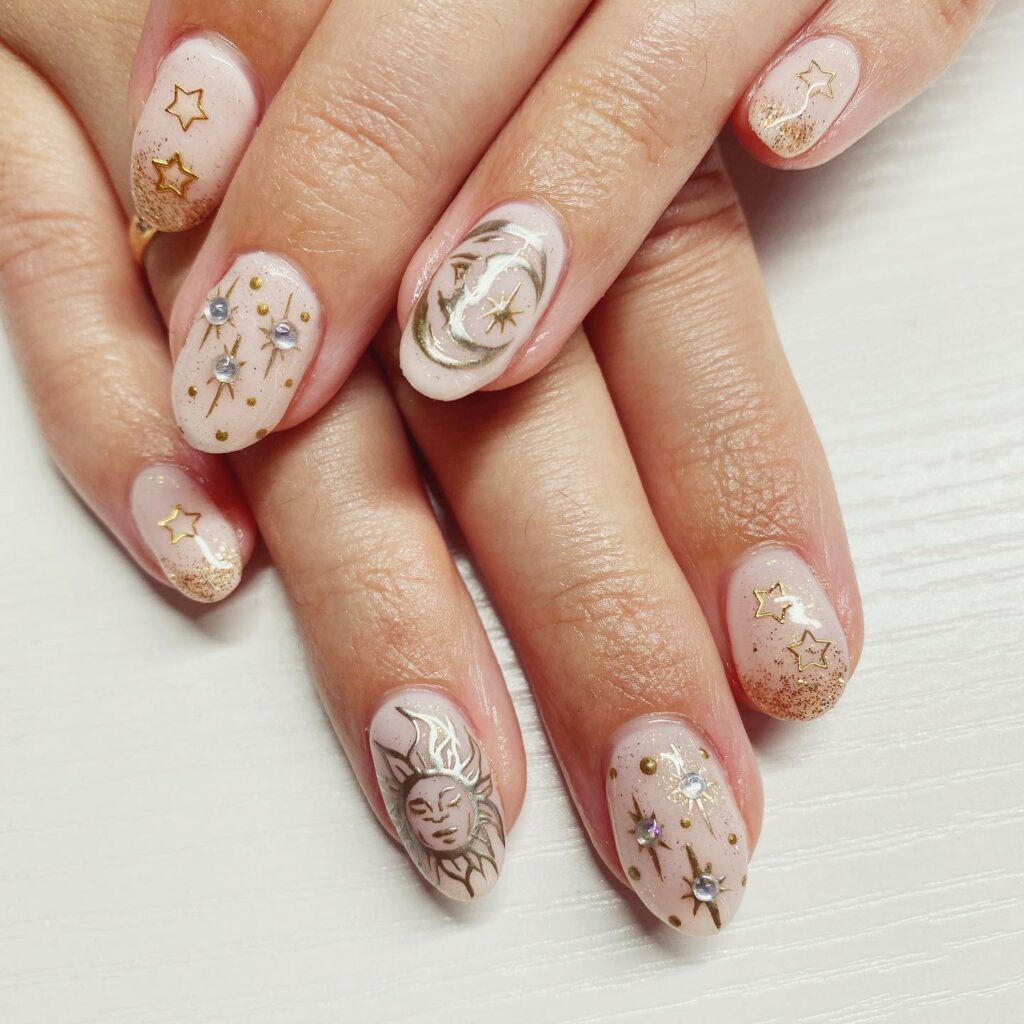 Moon and Star Nail Designs