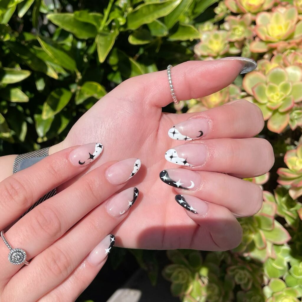 Moon and Star Nail Designs