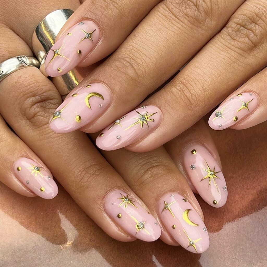 Moon and Star Nail Designs