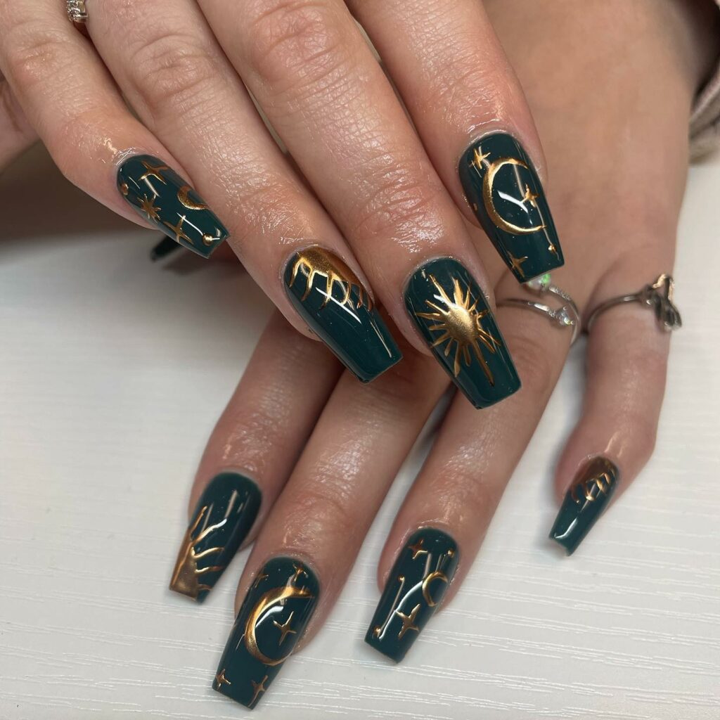 Moon and Star Nail Designs