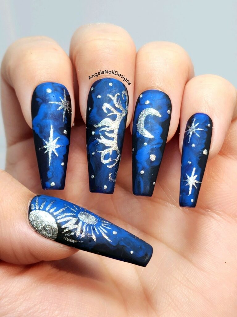 Moon and Star Nail Designs