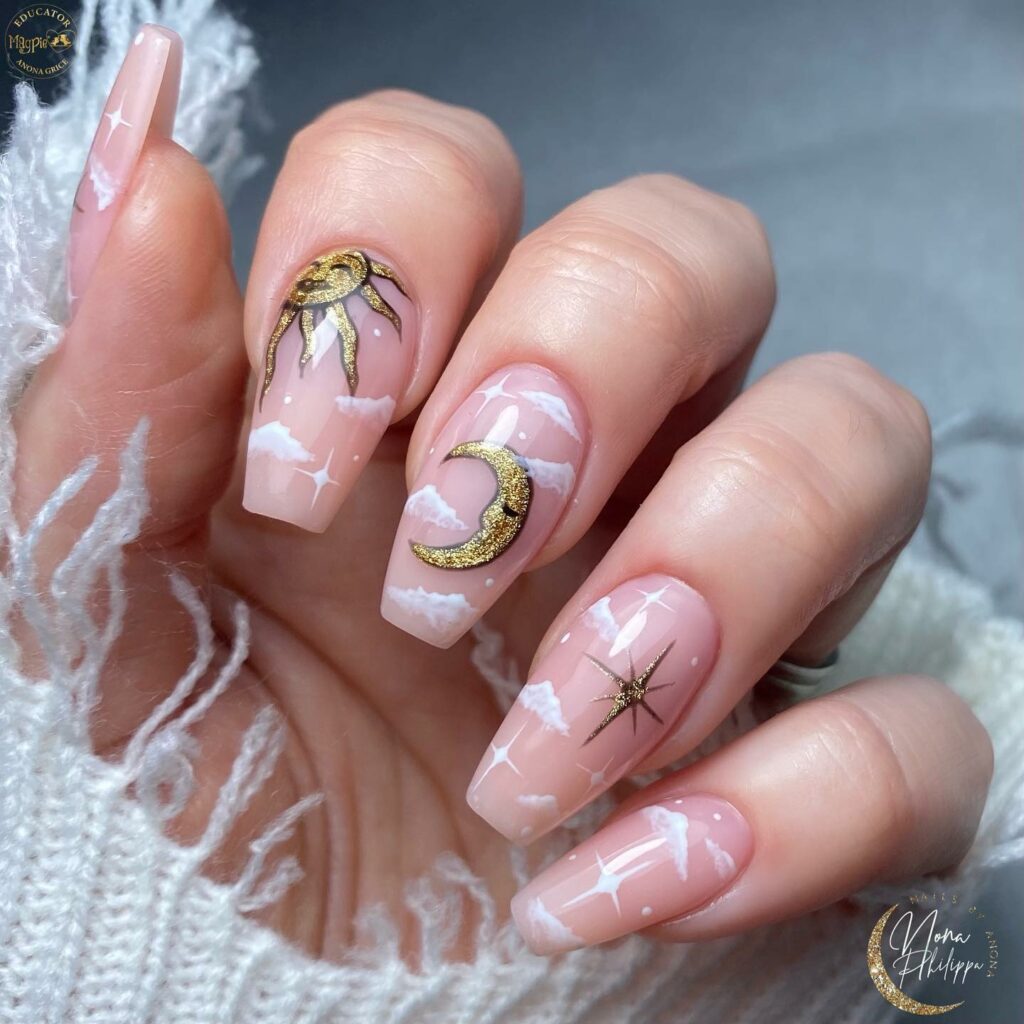 Moon and Star Nail Designs