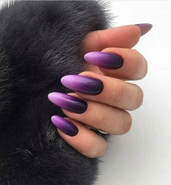 Lavender Purple Ombre Nails