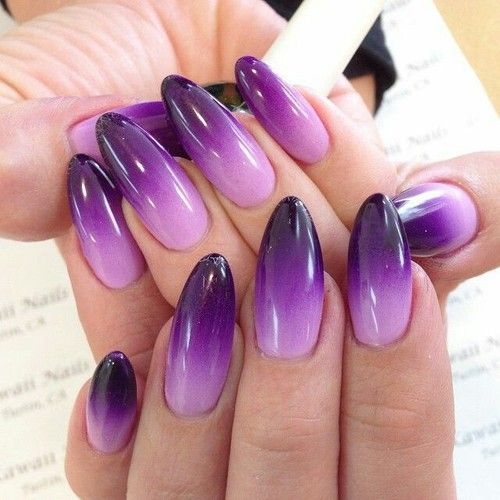 Lavender Purple Ombre Nails