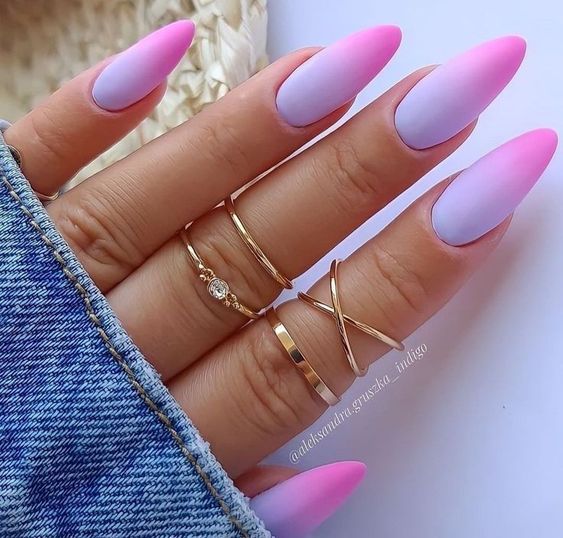 Lavender Purple Ombre Nails