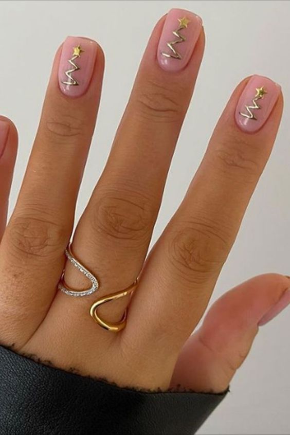 Pink Christmas Nails Ideas