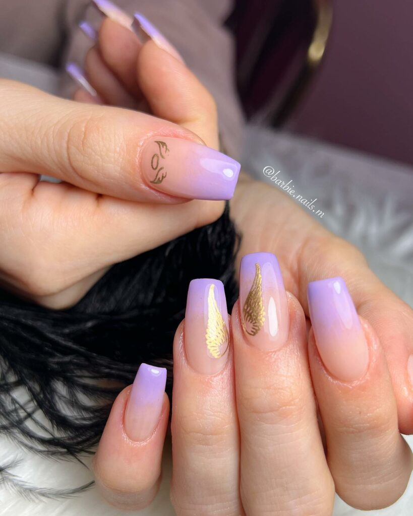 purple ombre nails