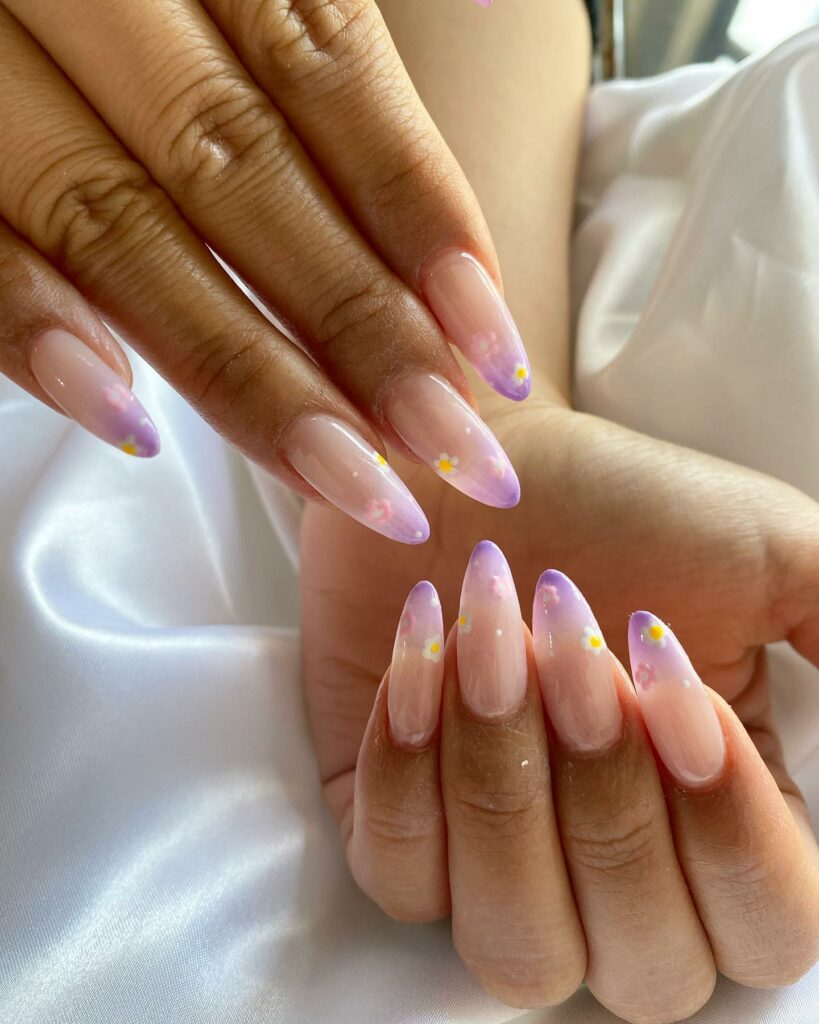 purple ombre nails