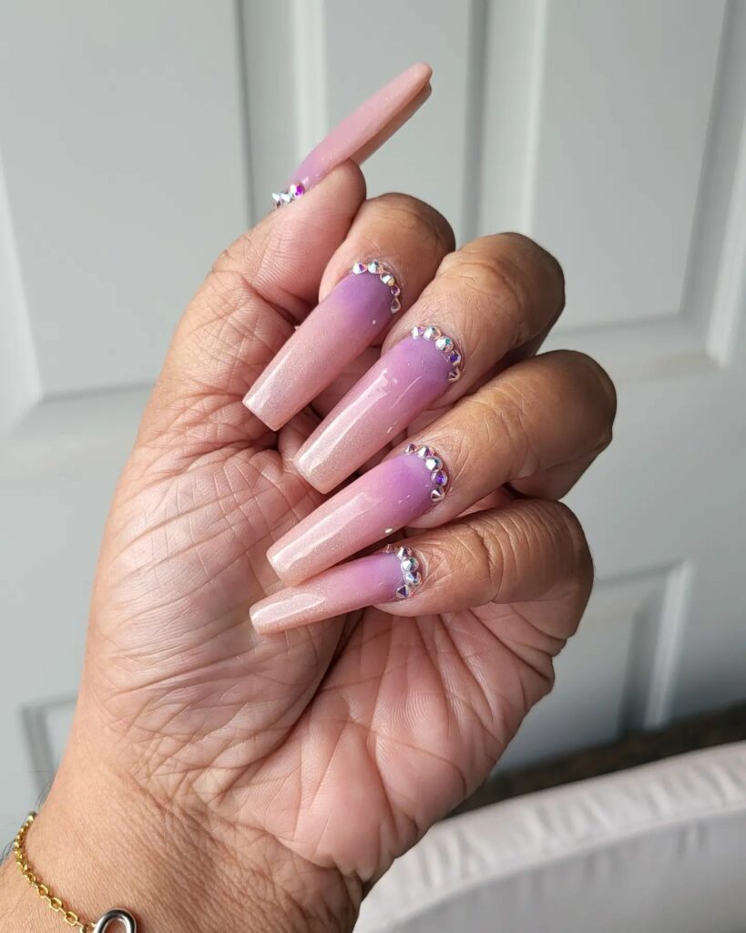 purple ombre nails