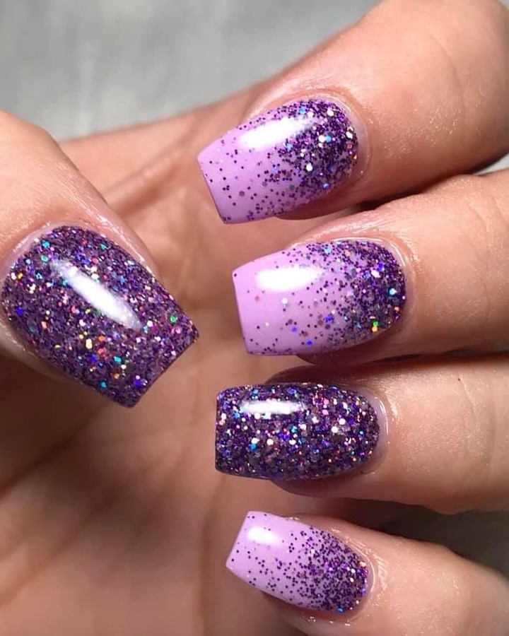 purple ombre nails