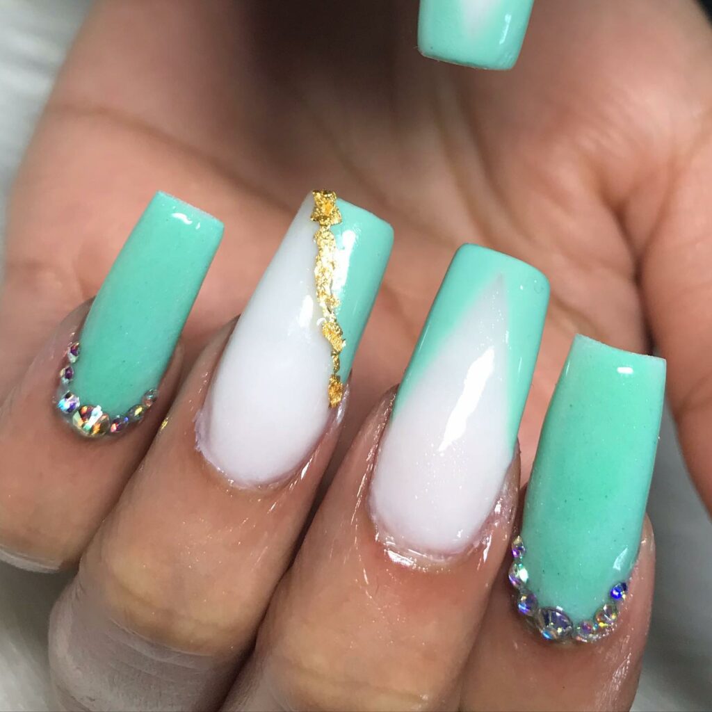 teal ombre nail designs ideas