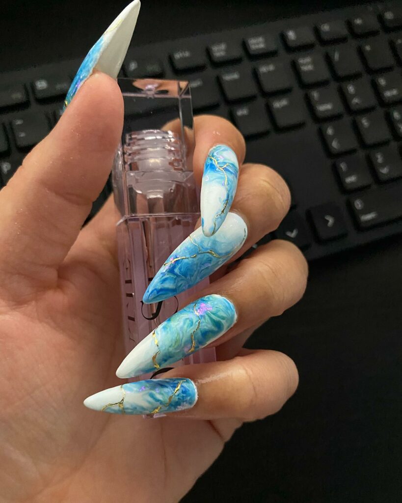 tropical Beach Themed Nails ideas