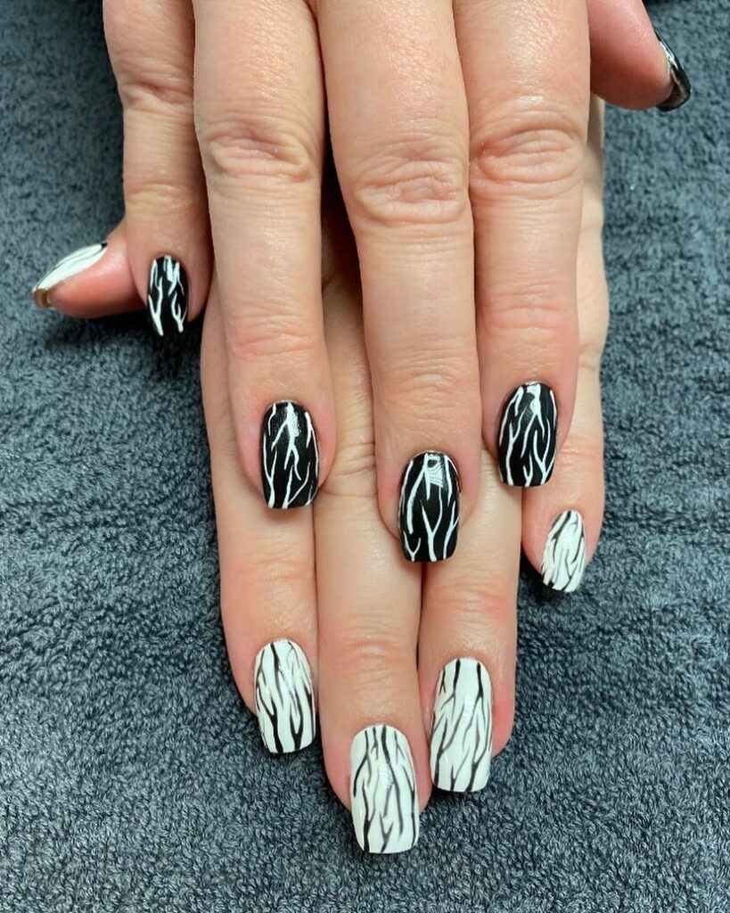 Zebra Nail Designs