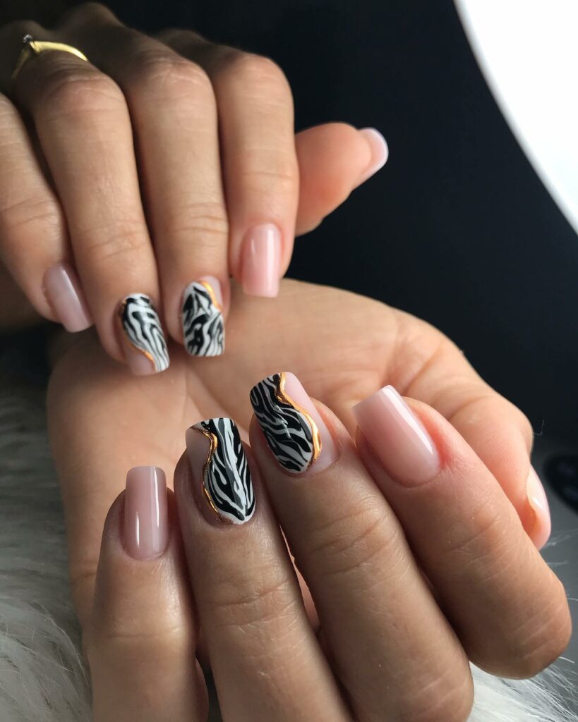 Zebra Nail Designs