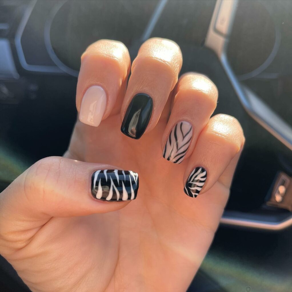 Zebra Nail Designs