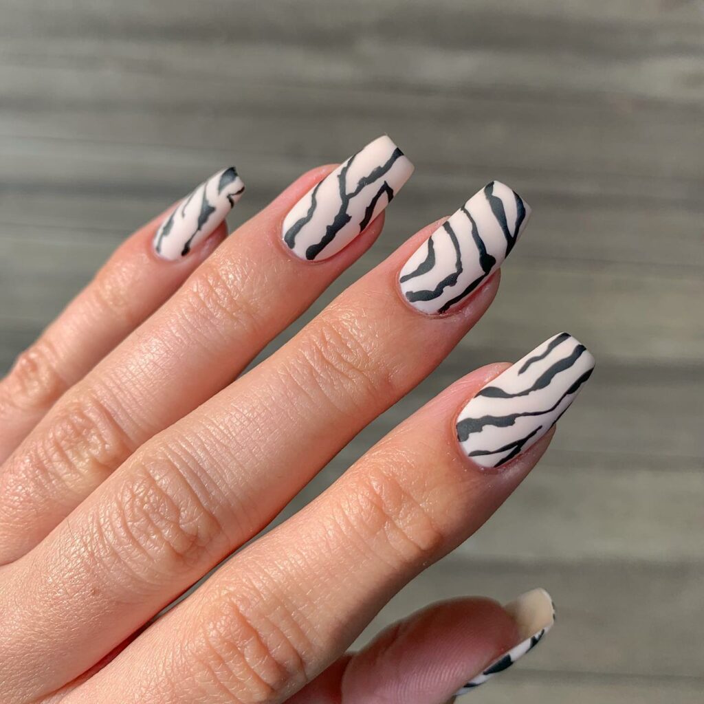 Zebra Nail Designs