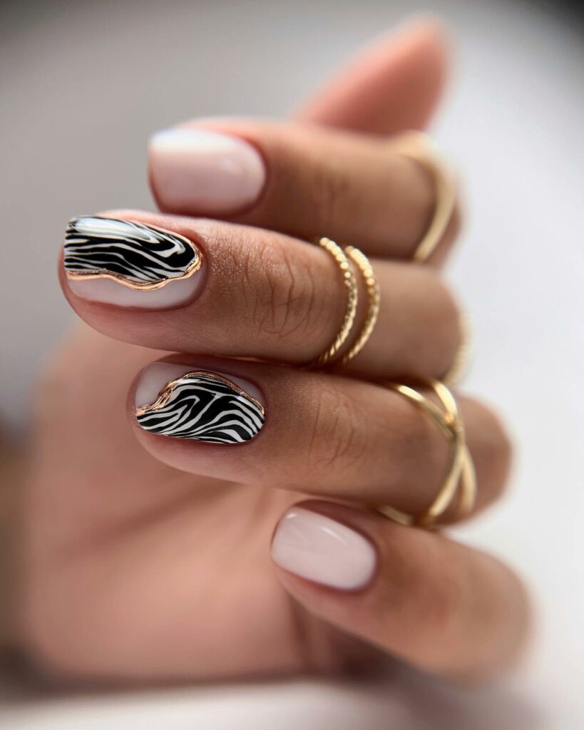 Zebra Nail Designs