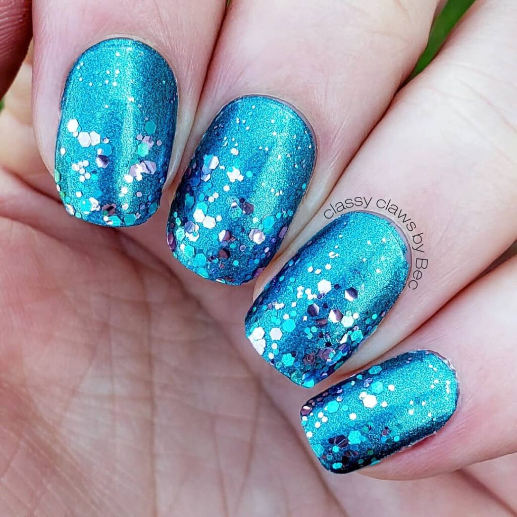 Aqua Blue Nails