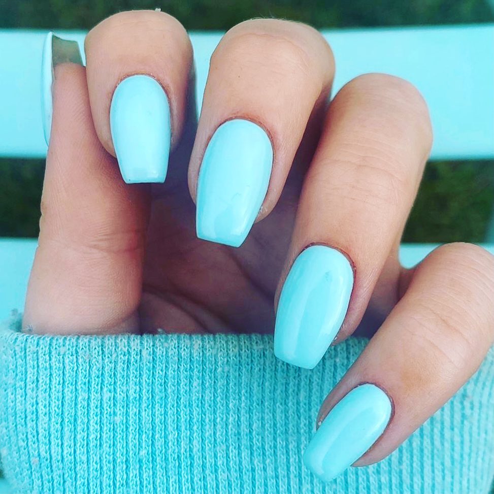 Aqua Blue Nails