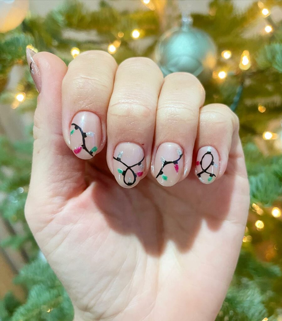 Christmas Light Nails