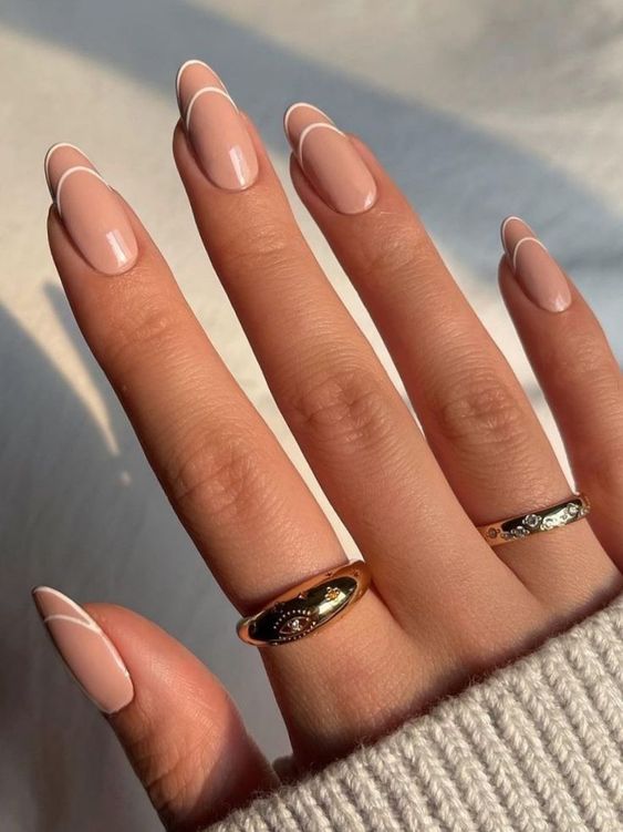 neutral beige nails