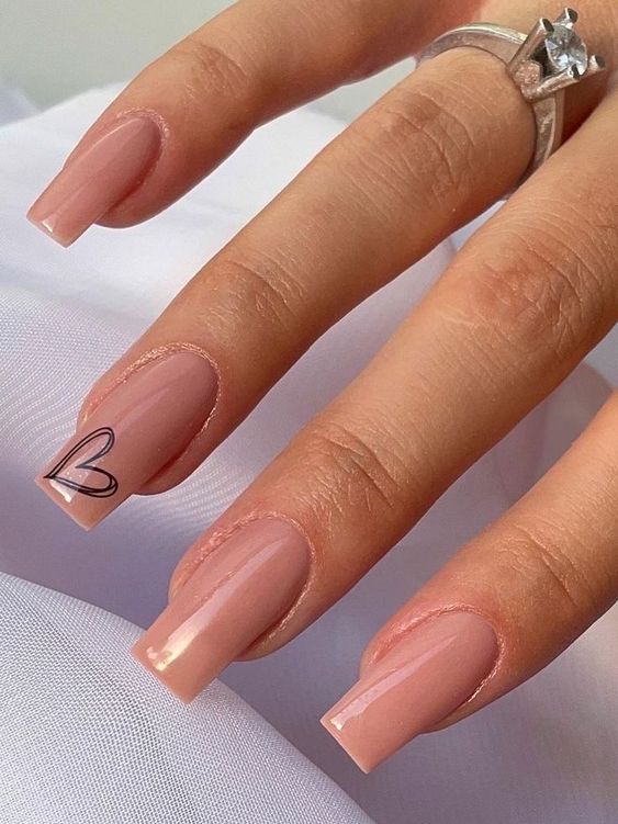 neutral beige nails