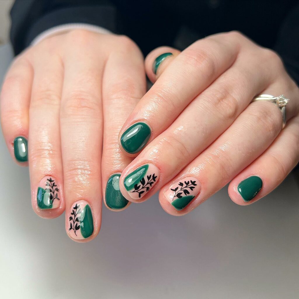Emerald Green Nails Ideas