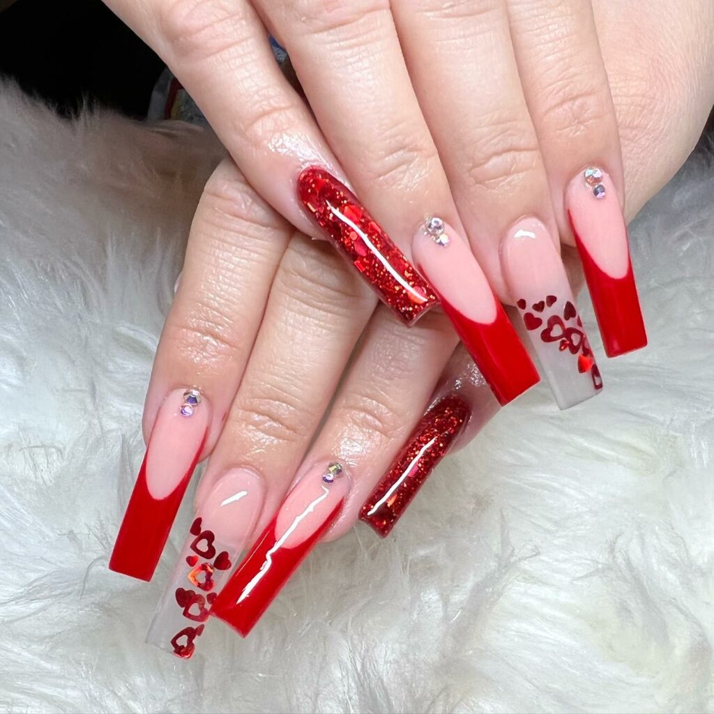 red french tip nails