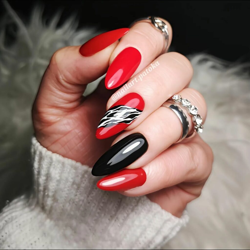 zebra nail art