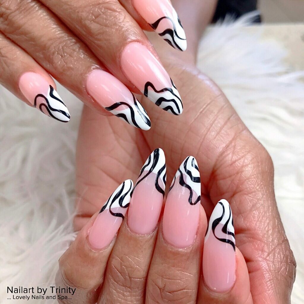 zebra nail art