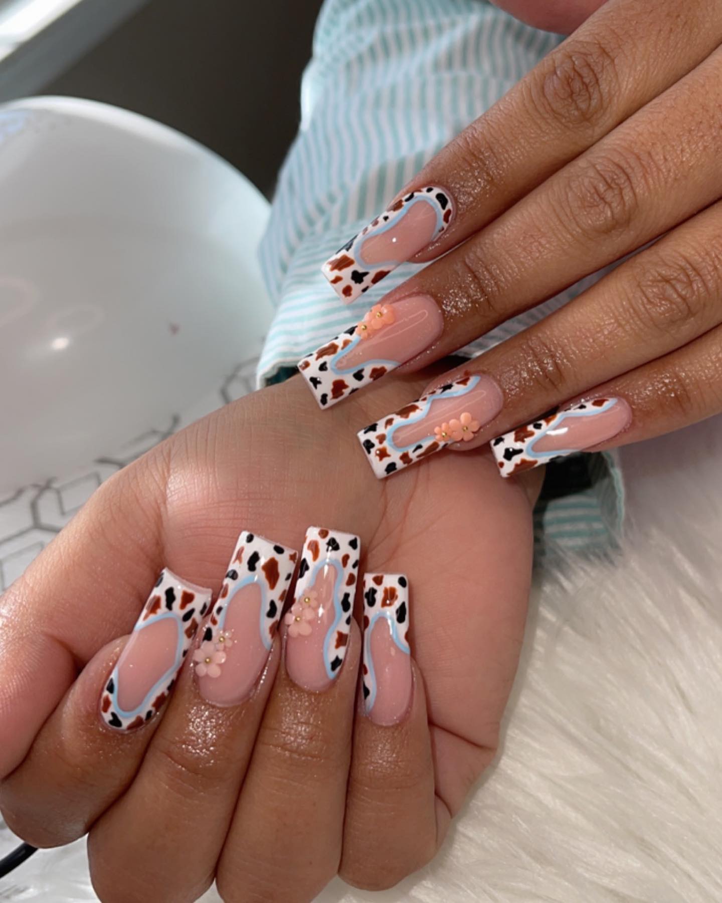 brown-cow-print-nails-7 brown cow print nails