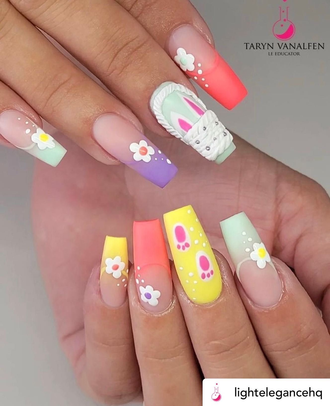 easter bunny nails