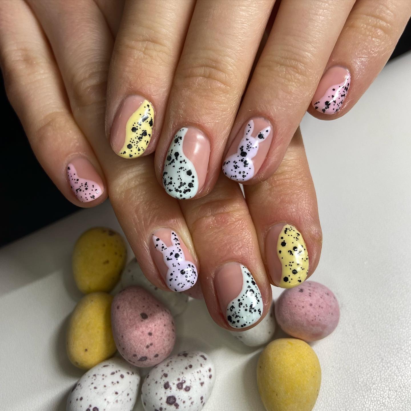easter bunny nails