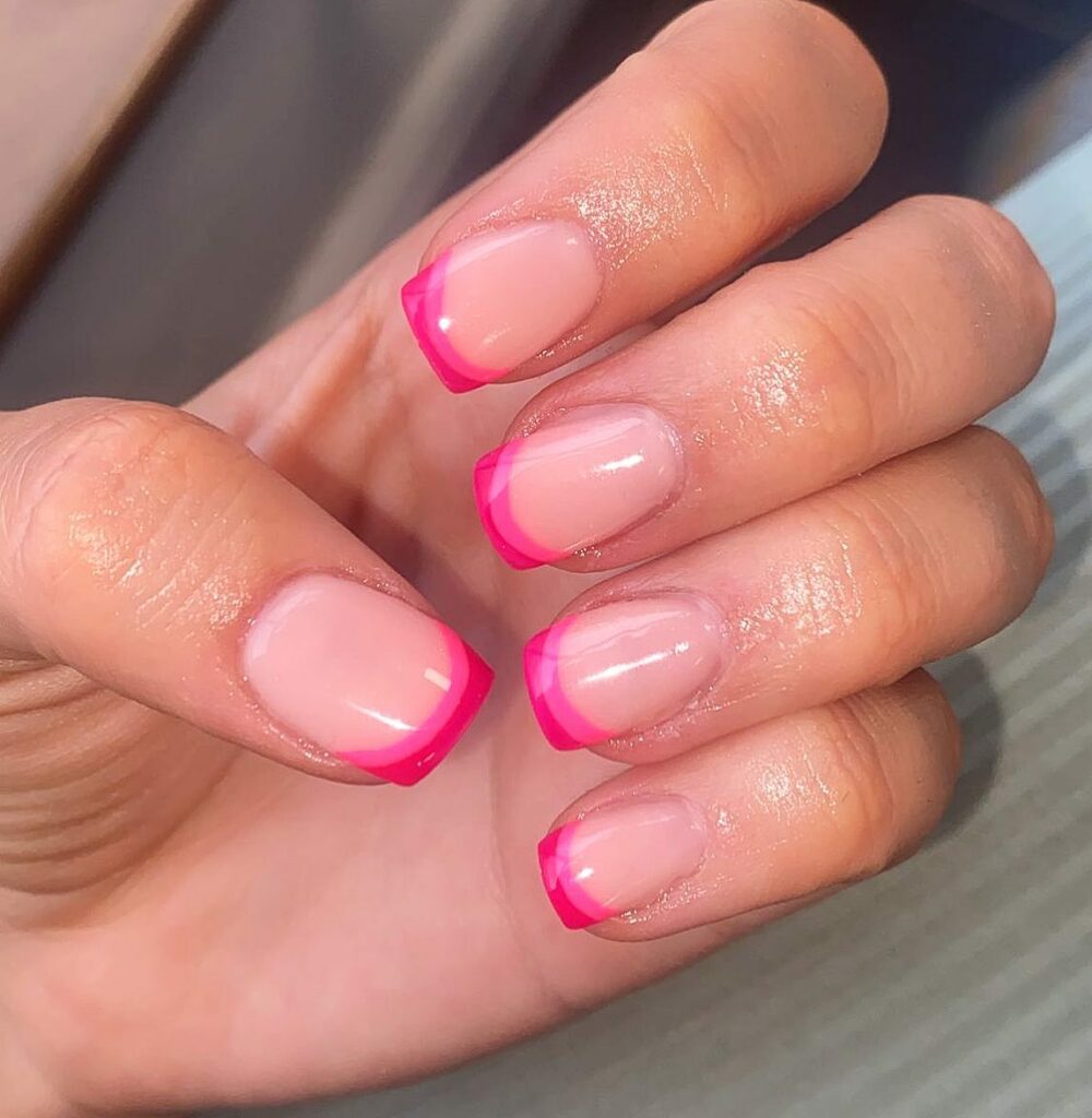 25 Hot Pink French Tip Nails Perfect for the Summer Season Nail