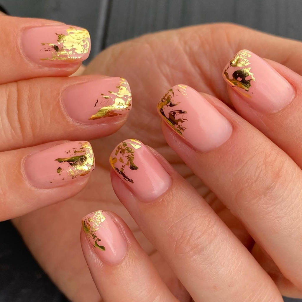 Gold Foil Nails