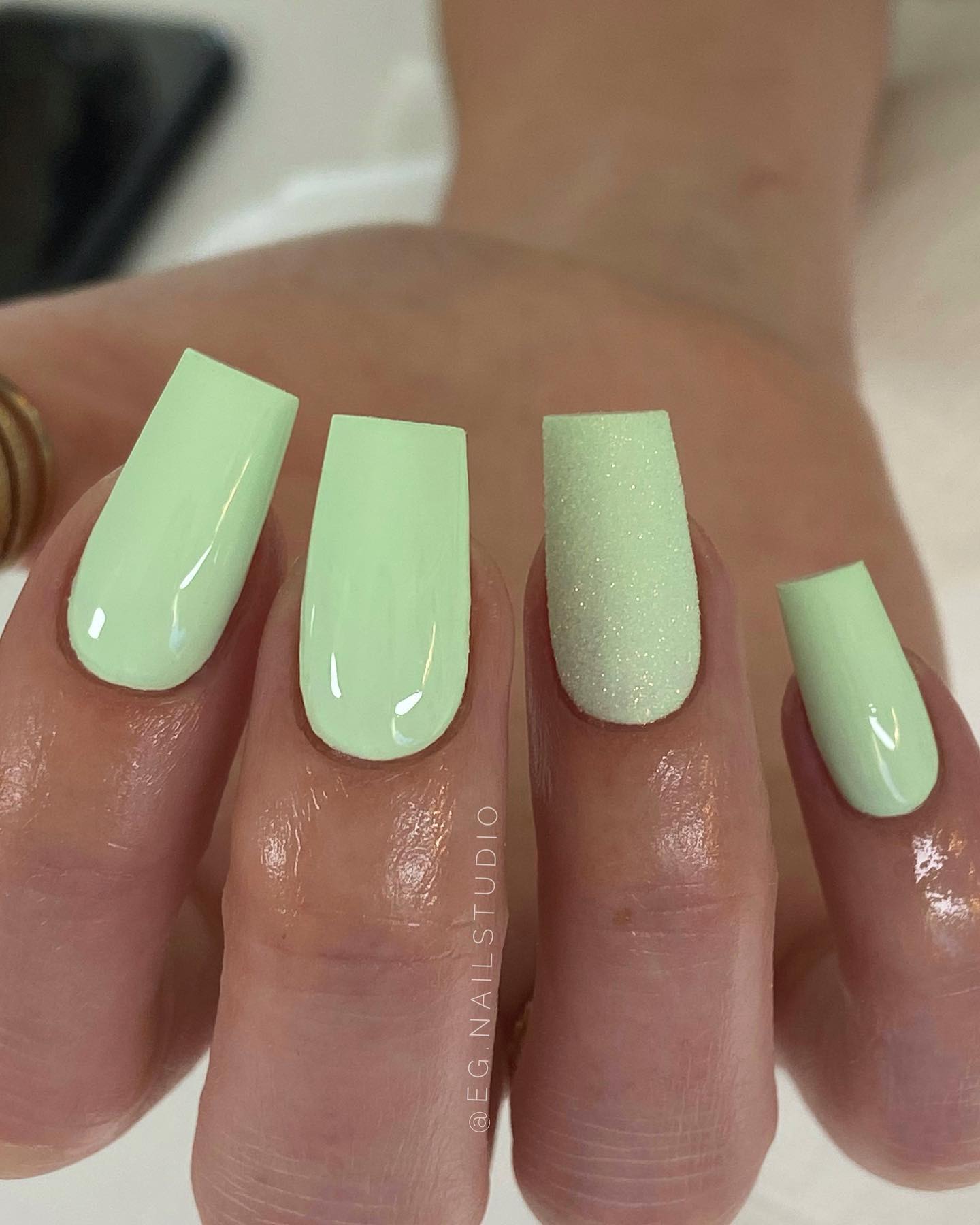 pastel-green-nails-3 pastel green nails